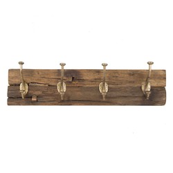 Percha 4 pomos dobles Medidas: 15 cm x 10 cm x 54 cm Material: Madera de  deriva Peso neto: 1.580 grs. — Decosola