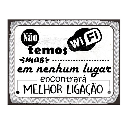 Placa pared portugues Medidas: 25 cm x 0,1 cm x 33 cm  Material: Metal Peso neto: 420 grs.