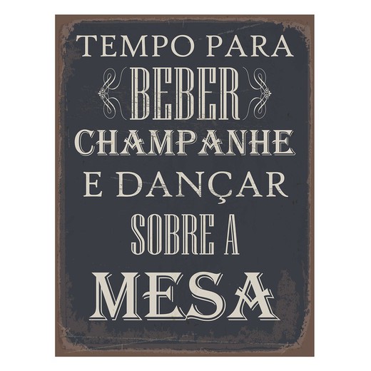 Placa pared portugues Medidas: 33 cm x 0,1 cm x 25 cm  Material: Metal Peso neto: 420 grs.