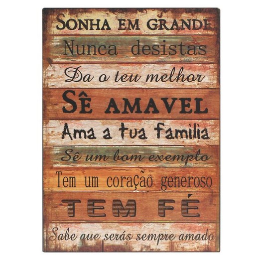 Placas pared portugues Medidas: 33 cm x 0,1 cm x 23,5 cm  Material: Metal Peso neto: 380 grs.