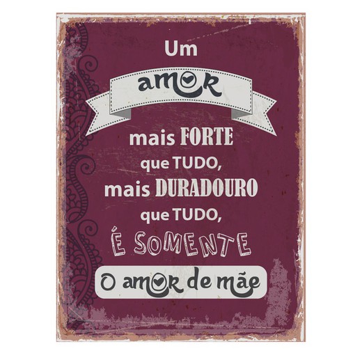 Placas pared portugues Medidas: 33 cm x 0,1 cm x 25 cm  Material: Metal Peso neto: 415 grs.