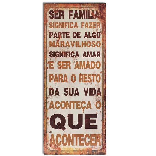 Placas pared portugues Medidas: 50 cm x 0,1 cm x 20 cm  Material: Metal Peso neto: 500 grs.