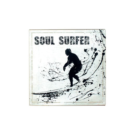 placa pared -soul surfer Medidas: 30 cm x 0,1 cm x 30 cm  Material: MDF Peso neto: 445 grs.