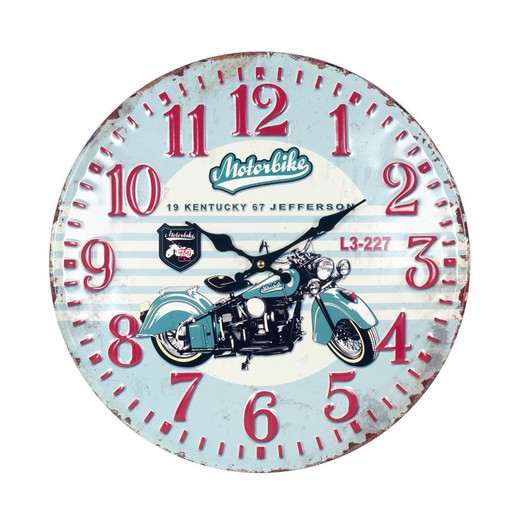 reloj pared 40cm. Medidas: 40 cm x 3 cm x 40 cm  Material: Hierro Colado Peso neto: 590 grs.