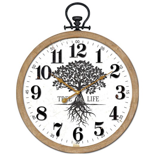 Reloj arbol de la vida Medidas: 70 cm x 4 cm x 60 cm  Material: MDF Peso neto: 2.115 grs.