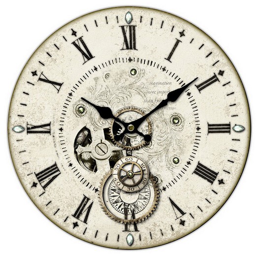 Reloj Medidas: 34 cm x 4 cm x 34 cm  Material: MDF Peso neto: 415 grs.