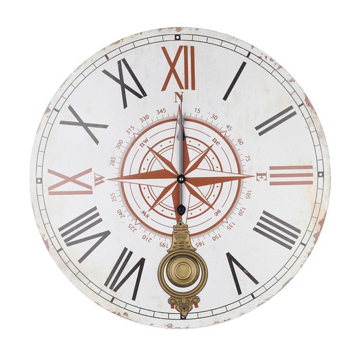 Reloj pared 58 cm. Medidas: 58 cm x 4 cm x 58 cm  Material: MDF Peso neto: 1.700 grs.