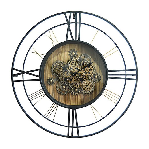 Reloj pared Medidas: 79 cm x 7,5 cm x 79 cm  Material: Metal y Cristal Peso neto: 4.200 grs.