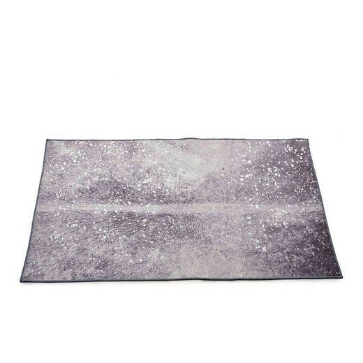 Alfombra 100 x 150 cm Blanco Gris