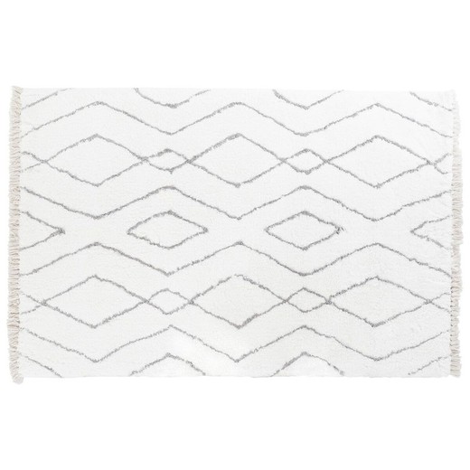 Alfombra DKD Home Decor Blanco Gris 200 x 290 x 1,5 cm