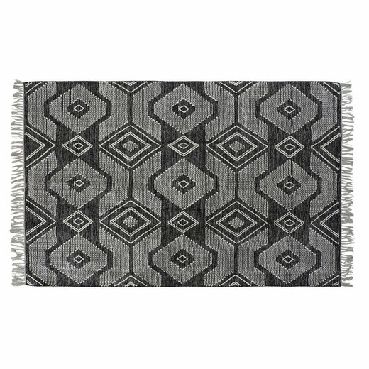 Alfombra DKD Home Decor Blanco Negro Algodón (120 x 180 x 1 cm)