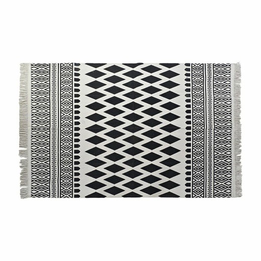 Alfombra DKD Home Decor Negro Blanco (120 x 180 x 0,7 cm)