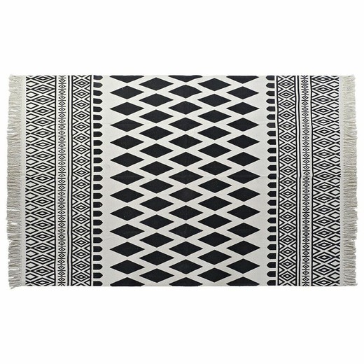 Alfombra DKD Home Decor Negro Blanco (160 x 250 x 0,7 cm)