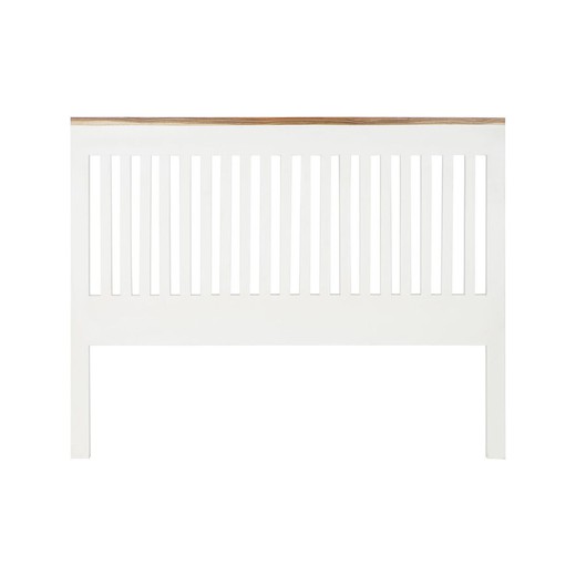 Cabecero de Cama DKD Home Decor Blanco Marrón Acacia Madera de mango 165 x 3 x 135 cm