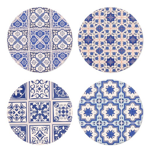 Posavasos azulejos redondo 0,5 cm x 11 cm x 11 cm 18973 Signes Grimalt