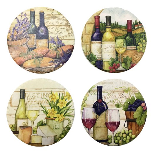 Posavasos vino 0,5 cm x 11 cm x 11 cm 24818 Signes Grimalt