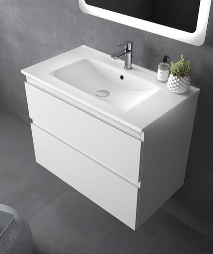 Mueble de baño suspendido 1 cajón con lavabo color Valenti Modelo Eleven