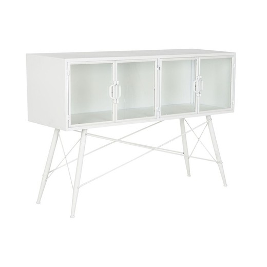 Consola DKD Home Decor Blanco Metal Cristal 120 x 35 x 80 cm