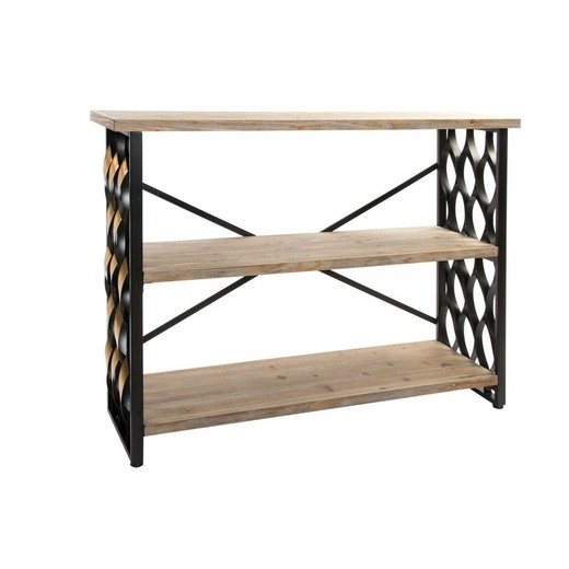 Consola Home ESPRIT Marrón Negro Madera Metal 120 x 34 x 93 cm