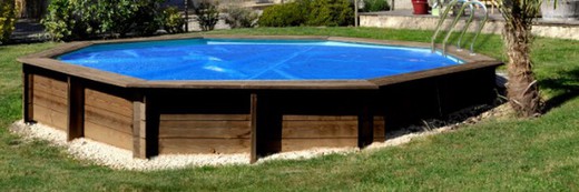 Cubierta de invierno para piscinas de madera redonda Gre