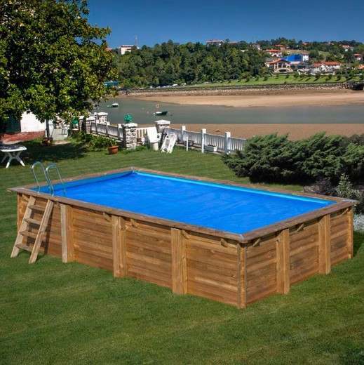 Cubierta isotermica para piscinas de madera rectagulares Gres