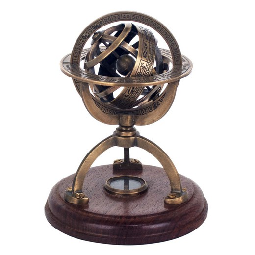 Esfera armillary/brujúla 14 cm x 11,5 cm x 11,5 cm 24662 Signes Grimalt