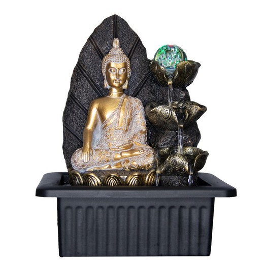 Fuente buda Medidas: 25 cm x 17,5 cm x 21 cm  Material: Resina Peso neto: 905 grs.