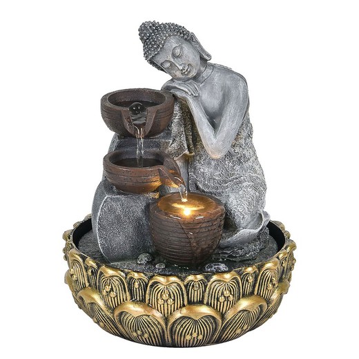 Fuente buda Medidas: 26 cm x 20 cm x 20 cm  Material: Resina Peso neto: 1.045 grs.