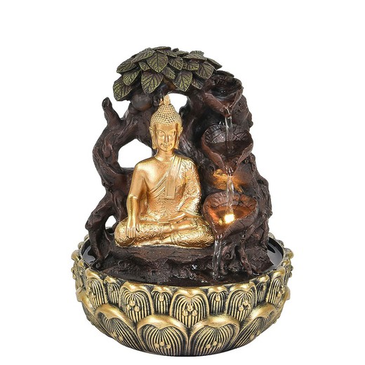 Fuente buda Medidas: 26 cm x 20 cm x 20 cm  Material: Resina Peso neto: 975 grs.