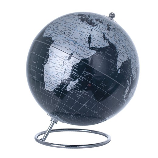 Decoracion Globo mundo 20 cm Medidas: 23 cm x 20 cm x 20 cm  Material: PVC y Metal Peso neto: 390 grs.