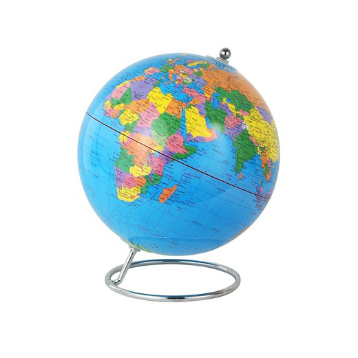 Decoracion Globo mundo 20 cm Medidas: 23 cm x 20 cm x 20 cm  Material: PVC y Metal Peso neto: 390 grs.