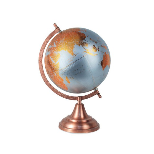 Decoracion PROMOTION globo mundo 20 cm. Medidas: 32,5 cm x 20 cm x 22 cm  Material: Metal Peso neto: 500 grs.