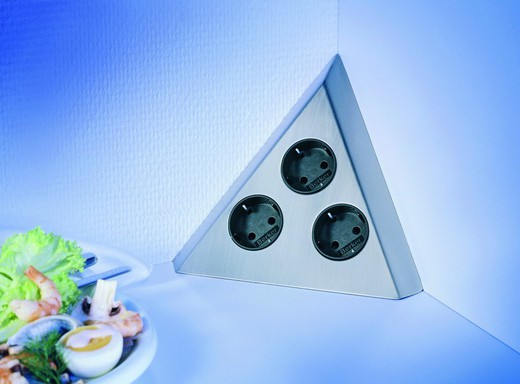 Energy Box Triangle inox  3 Enchufes Cucine Oggi