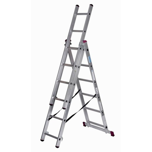 Escalera plegable de 6 peldaños Krause 30368 Plateado Acero