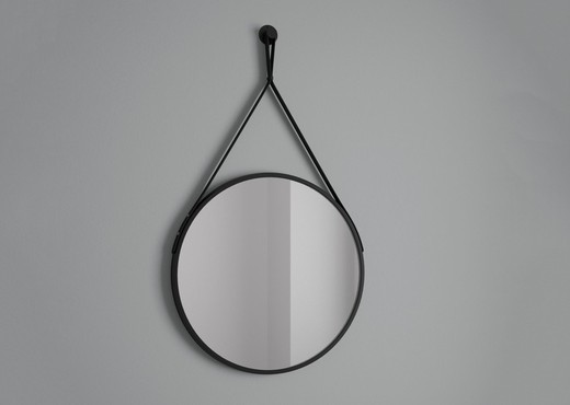 Schwarzer Spiegel Loira mit Licht 50x80 cm Visobath — Azulejossola
