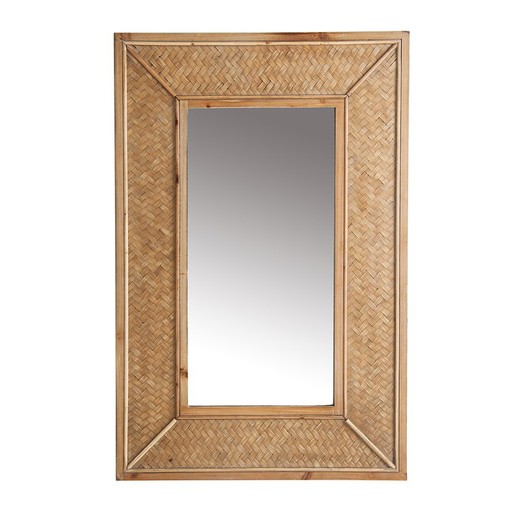 Espejo de Pared Redondo de Mimbre | Mueble | Andrea House
