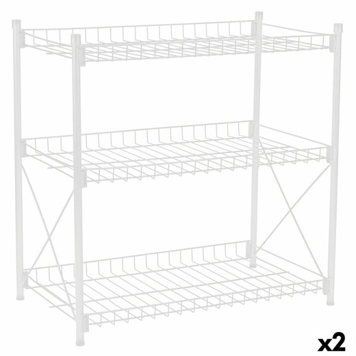 Estantería Confortime Metal Blanco 52 x 34 x 55 cm (2 Unidades)