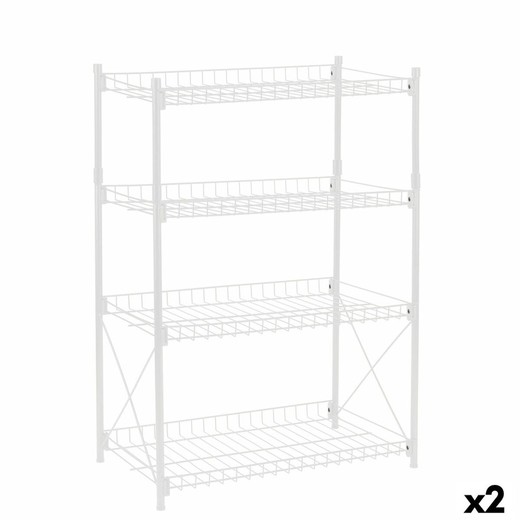 Estantería Confortime Metal Blanco 52 x 34 x 86 cm (2 Unidades)