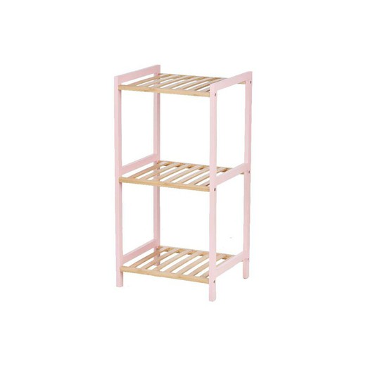 Estantería de Baño 35 x 30 x 70 cm Rosa Natural Bambú Madera de pino