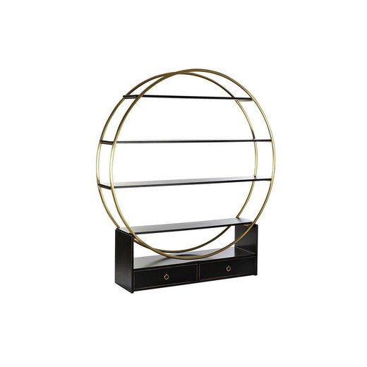 Estantería DKD Home Decor Negro Dorado Metal Álamo 160 x 35 x 180 cm