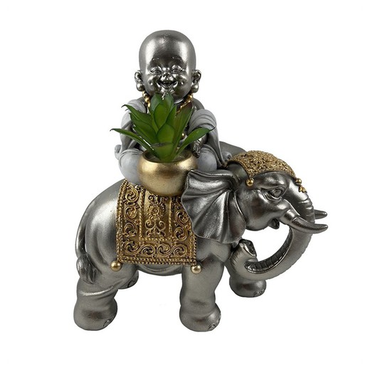 Figura Buda elefante Medidas: 20 cm x 9,5 cm x 17 cm  Material: Resina Peso neto: 400 grs.