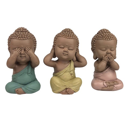 Figura Buda linda Medidas: 10 cm x 5 cm x 5 cm  Material: Resina Peso neto: 105 grs.