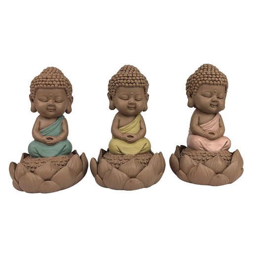 Figura Buda linda Medidas: 9 cm x 6 cm x 6 cm  Material: Resina Peso neto: 130 grs.