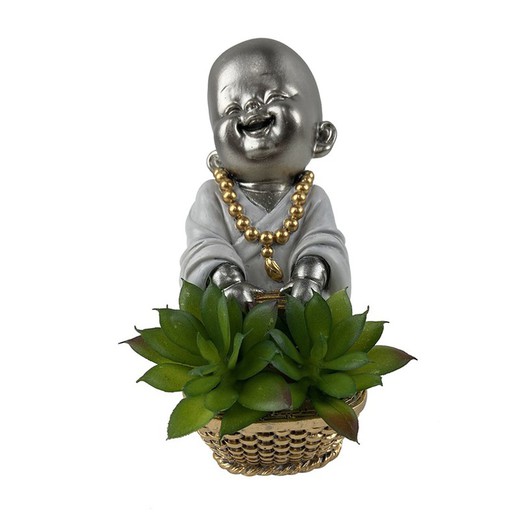 Figura Buda Medidas: 15 cm x 9 cm x 14 cm  Material: Resina Peso neto: 225 grs.