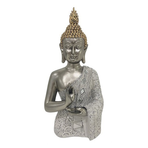 Figura Buda Medidas: 35 cm x 12 cm x 16,5 cm  Material: Resina Peso neto: 720 grs.