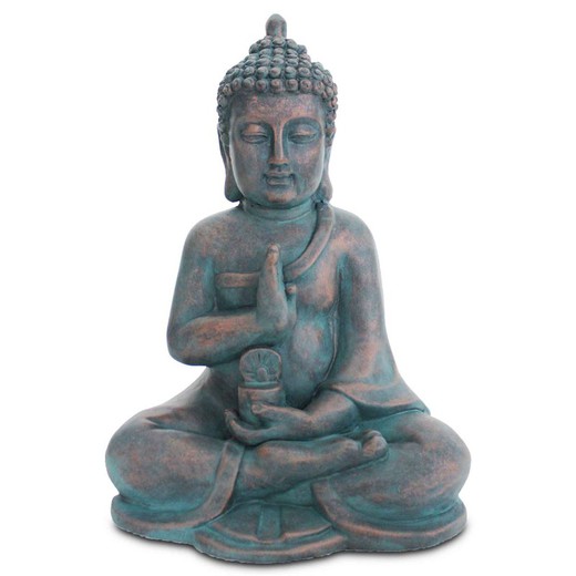 Figura Buda Medidas: 40 cm x 21 cm x 28 cm  Material: Magnesia Peso neto: 2.515 grs.