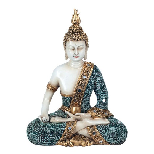 Figura Buda peq.sentado Medidas: 24 cm x 8 cm x 18,5 cm  Material: Resina Peso neto: 515 grs.