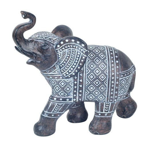 Figura Elefante gr. Medidas: 17,5 cm x 7,5 cm x 18 cm  Material: Resina Peso neto: 445 grs.