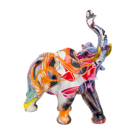 Figura Elefante Medidas: 13 cm x 7 cm x 12 cm  Material: Resina Peso neto: 190 grs.