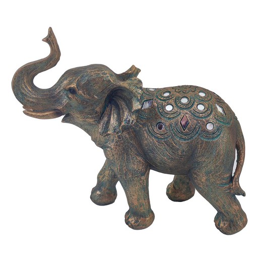 Figura Elefante Medidas: 14 cm x 8 cm x 19 cm  Material: Resina Peso neto: 335 grs.